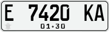 License plate of Indonesia, Regular plates