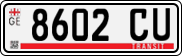 License plate of Georgia, Export transit plates