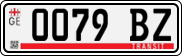 License plate of Georgia, Export transit plates