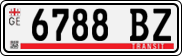 License plate of Georgia, Export transit plates