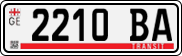 License plate of Georgia, Export transit plates