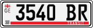 License plate of Georgia, Export transit plates