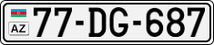 License plate of Azerbaijan, Cars