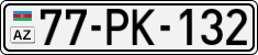 License plate of Azerbaijan, Cars