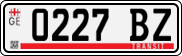 License plate of Georgia, Export transit plates