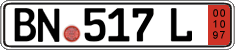 German license plate, Export transit plates