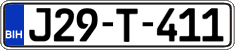 License plate of Bosnia and Herzegovina, Regular plates