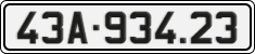 License plate of Vietnam, Cars
