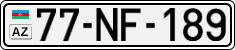 License plate of Azerbaijan, Cars