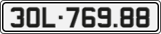 License plate of Vietnam, Cars
