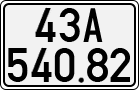 License plate of Vietnam, Cars