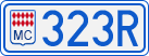 License plate of Monaco, Cars