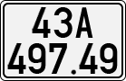 License plate of Vietnam, Cars