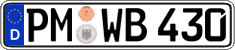 German license plate, Regular plates