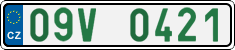 License plate of the Czech Republic, Oldtimers (2001)