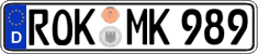 German license plate, Regular plates