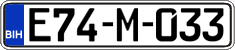 License plate of Bosnia and Herzegovina, Regular plates