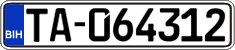 License plate of Bosnia and Herzegovina, Taxi