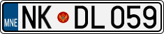 License plate of Montenegro, Cars