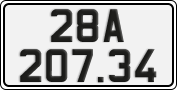 License plate of Vietnam, Cars
