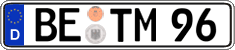 German license plate, Regular plates