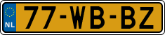 License plate of the Netherlands, Trailers