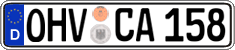 German license plate, Regular plates