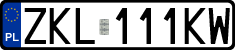 License plates of Poland, Regular car plates