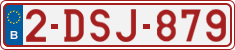 License plate of Belgium, Regular plates (2010)