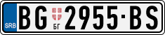 License plate of Serbia, Cars