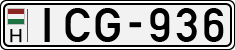 license plates of Hungary, Cars (1990)