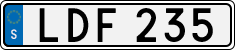 License plate of Sweden, Regular plates