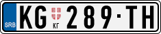 License plate of Serbia, Cars