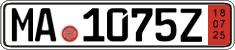 German license plate, Export transit plates