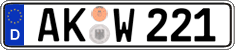 German license plate, Regular plates