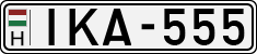 license plates of Hungary, Cars (1990)