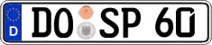 German license plate, Regular plates
