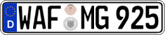 German license plate, Regular plates
