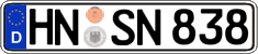 German license plate, Regular plates