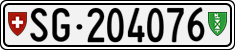 License plate of Switzerland, Cars