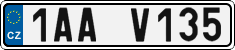 License plate of the Czech Republic, Cars (2001)
