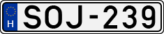 license plates of Hungary, Cars (1990)