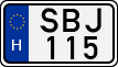 license plates of Hungary, Cars (1990)
