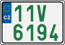License plate of the Czech Republic, Oldtimers (2001)
