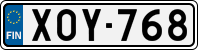 License plate of Finland, Cars