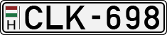 license plates of Hungary, Cars (1990)