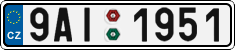 License plate of the Czech Republic, Cars (2001)