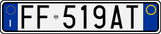 License plate of Italy, Cars (1994 year series)