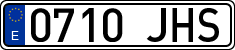 License plates of Spain, Ordinary (2000)