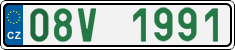 License plate of the Czech Republic, Oldtimers (2001)